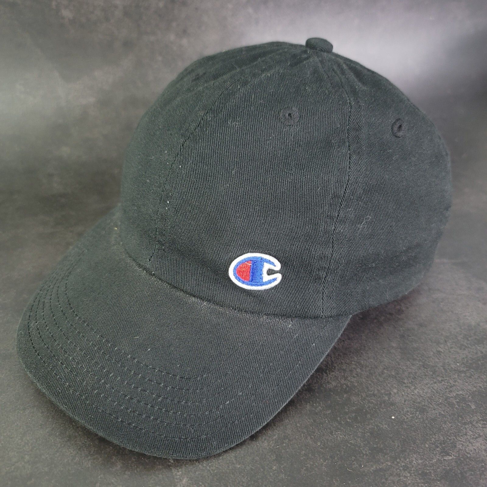 Champion Black StrapBack Hat Baseball Cap